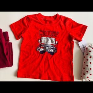 💜Sale Red chief fire truck boys t-shirt
